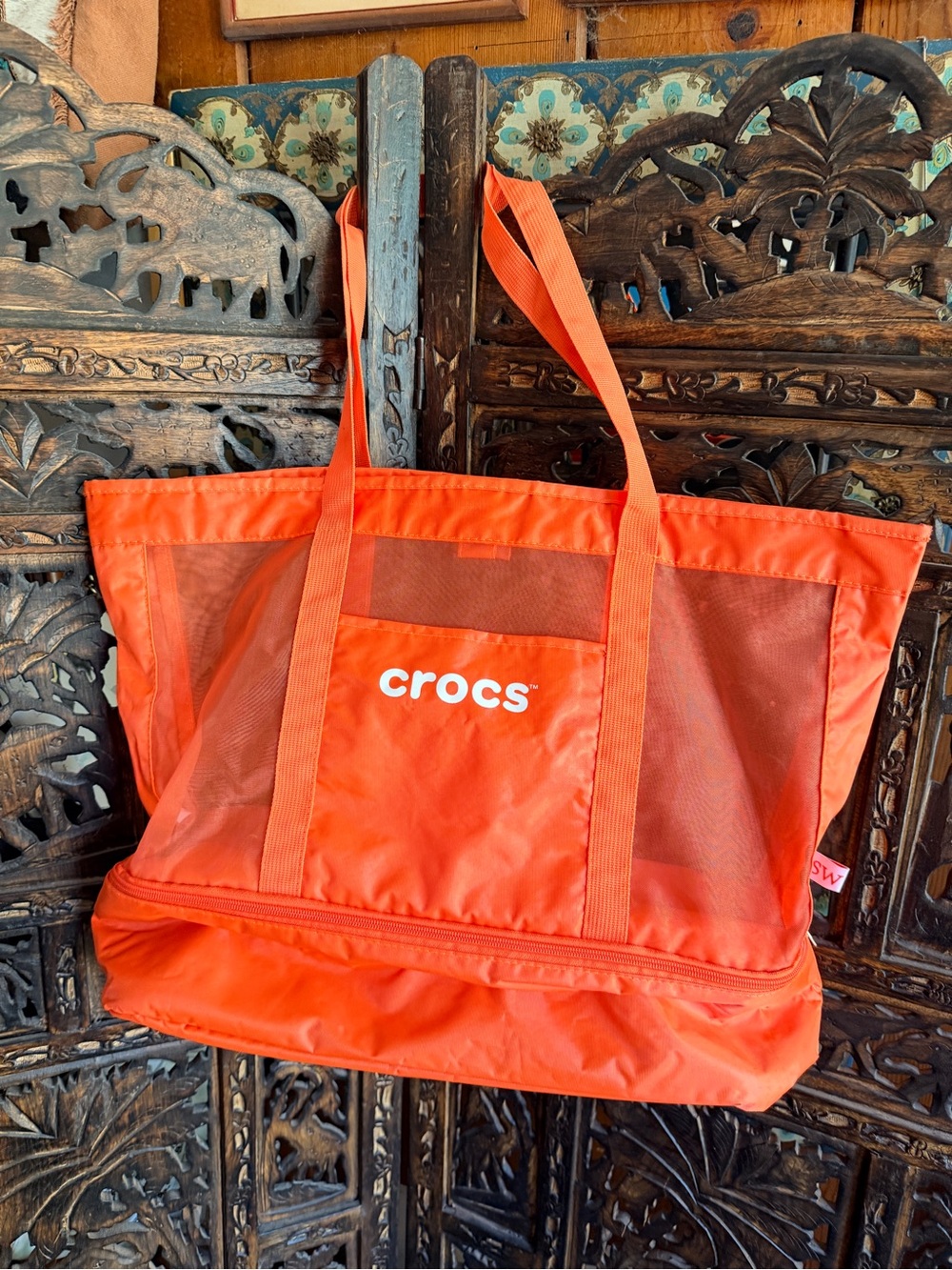 CROCS Big Orange Tote Beach Bag
